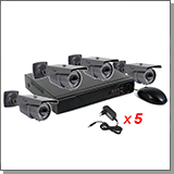 Проводной комплект уличного видеонаблюдения - 4 mp AHD камеры и видеорегистратор